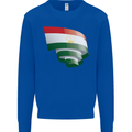 Curled Tajikistan Flag Tajik Day Football Mens Sweatshirt Jumper Royal Blue