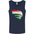 Curled Tajikistan Flag Tajik Day Football Mens Vest Tank Top Navy Blue