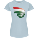 Curled Tajikistan Flag Tajik Day Football Womens Petite Cut T-Shirt Light Blue