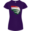 Curled Tajikistan Flag Tajik Day Football Womens Petite Cut T-Shirt Purple