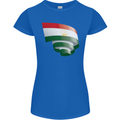 Curled Tajikistan Flag Tajik Day Football Womens Petite Cut T-Shirt Royal Blue