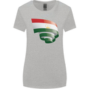 Curled Tajikistan Flag Tajik Day Football Womens Wider Cut T-Shirt Sports Grey