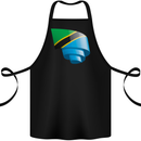 Curled Tanzania Flag Tanzanian Day Football Cotton Apron 100% Organic Black
