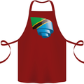 Curled Tanzania Flag Tanzanian Day Football Cotton Apron 100% Organic Maroon