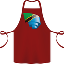 Curled Tanzania Flag Tanzanian Day Football Cotton Apron 100% Organic Maroon