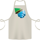 Curled Tanzania Flag Tanzanian Day Football Cotton Apron 100% Organic Natural