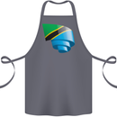 Curled Tanzania Flag Tanzanian Day Football Cotton Apron 100% Organic Steel