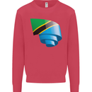 Curled Tanzania Flag Tanzanian Day Football Kids Sweatshirt Jumper Heliconia