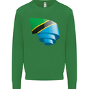 Curled Tanzania Flag Tanzanian Day Football Kids Sweatshirt Jumper Irish Green