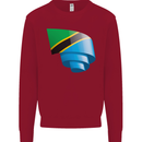 Curled Tanzania Flag Tanzanian Day Football Kids Sweatshirt Jumper Red