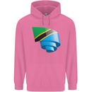 Curled Tanzania Flag Tanzanian Day Football Mens 80% Cotton Hoodie Azelea