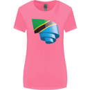 Curled Tanzania Flag Tanzanian Day Football Womens Wider Cut T-Shirt Azalea