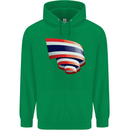 Curled Thailand Flag Thai Day Football Childrens Kids Hoodie Irish Green