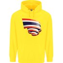 Curled Thailand Flag Thai Day Football Childrens Kids Hoodie Yellow