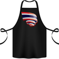Curled Thailand Flag Thai Day Football Cotton Apron 100% Organic Black