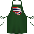 Curled Thailand Flag Thai Day Football Cotton Apron 100% Organic Forest Green