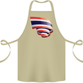 Curled Thailand Flag Thai Day Football Cotton Apron 100% Organic Khaki
