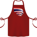 Curled Thailand Flag Thai Day Football Cotton Apron 100% Organic Maroon