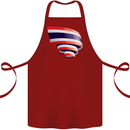 Curled Thailand Flag Thai Day Football Cotton Apron 100% Organic Maroon