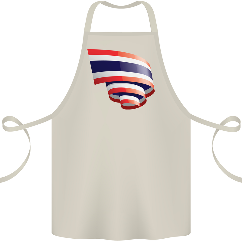 Curled Thailand Flag Thai Day Football Cotton Apron 100% Organic Natural