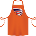 Curled Thailand Flag Thai Day Football Cotton Apron 100% Organic Orange