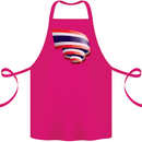 Curled Thailand Flag Thai Day Football Cotton Apron 100% Organic Pink