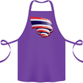 Curled Thailand Flag Thai Day Football Cotton Apron 100% Organic Purple