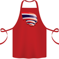 Curled Thailand Flag Thai Day Football Cotton Apron 100% Organic Red