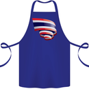 Curled Thailand Flag Thai Day Football Cotton Apron 100% Organic Royal Blue