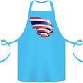 Curled Thailand Flag Thai Day Football Cotton Apron 100% Organic Turquoise