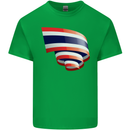 Curled Thailand Flag Thai Day Football Kids T-Shirt Childrens Irish Green