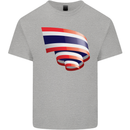 Curled Thailand Flag Thai Day Football Kids T-Shirt Childrens Sports Grey