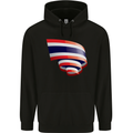 Curled Thailand Flag Thai Day Football Mens 80% Cotton Hoodie Black