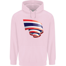 Curled Thailand Flag Thai Day Football Mens 80% Cotton Hoodie Light Pink