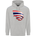 Curled Thailand Flag Thai Day Football Mens 80% Cotton Hoodie Sports Grey
