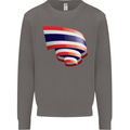 Curled Thailand Flag Thai Day Football Mens Sweatshirt Jumper Charcoal