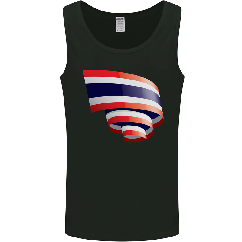 Curled Thailand Flag Thai Day Football Mens Vest Tank Top Black