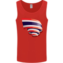 Curled Thailand Flag Thai Day Football Mens Vest Tank Top Red