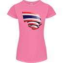 Curled Thailand Flag Thai Day Football Womens Petite Cut T-Shirt Azalea