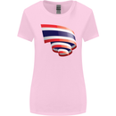 Curled Thailand Flag Thai Day Football Womens Wider Cut T-Shirt Light Pink