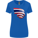 Curled Thailand Flag Thai Day Football Womens Wider Cut T-Shirt Royal Blue