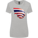 Curled Thailand Flag Thai Day Football Womens Wider Cut T-Shirt Sports Grey