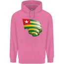 Curled Togo Flag Togolese Day Football Childrens Kids Hoodie Azalea