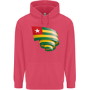 Curled Togo Flag Togolese Day Football Childrens Kids Hoodie Heliconia