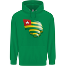 Curled Togo Flag Togolese Day Football Childrens Kids Hoodie Irish Green