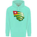 Curled Togo Flag Togolese Day Football Childrens Kids Hoodie Peppermint