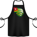 Curled Togo Flag Togolese Day Football Cotton Apron 100% Organic Black