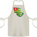 Curled Togo Flag Togolese Day Football Cotton Apron 100% Organic Natural