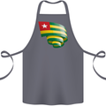 Curled Togo Flag Togolese Day Football Cotton Apron 100% Organic Steel