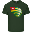Curled Togo Flag Togolese Day Football Mens Cotton T-Shirt Tee Top Forest Green